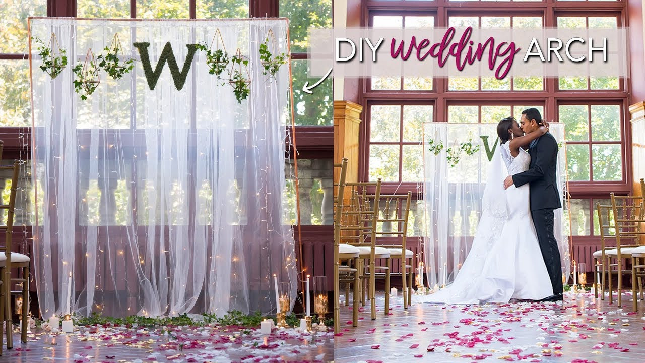 Wedding Backdrop DIY
 DIY Wedding Ceremony Backdrop EASY & No Tools Required