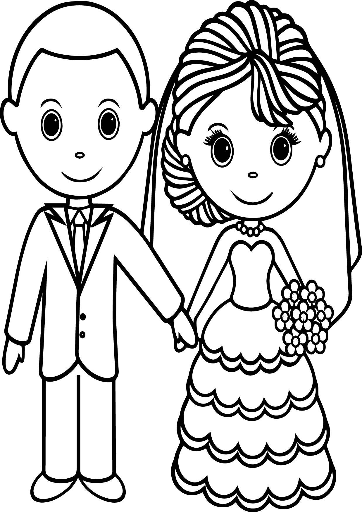 Wedding Coloring Pages For Boys
 Wedding Couple Coloring Pages Wecoloringpage
