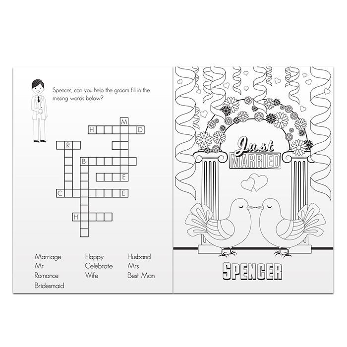 Wedding Coloring Pages For Boys
 Personalised Wedding Activity Book for Boys children s