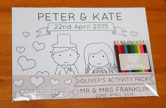 Wedding Coloring Pages For Boys
 Personalised Wedding Childrens Activity Pack Page Boy by