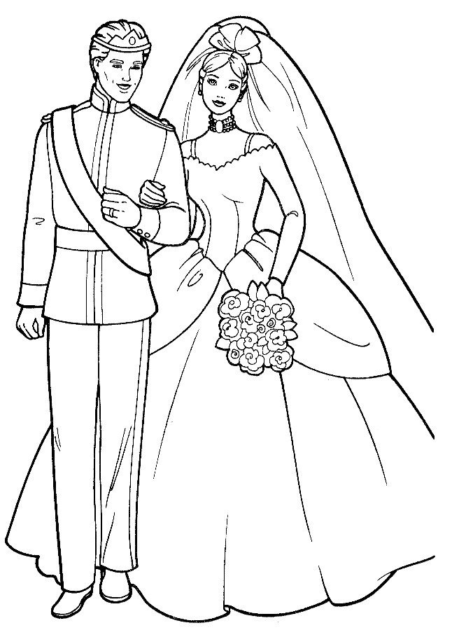 Wedding Coloring Pages For Boys
 Coloring Barbie