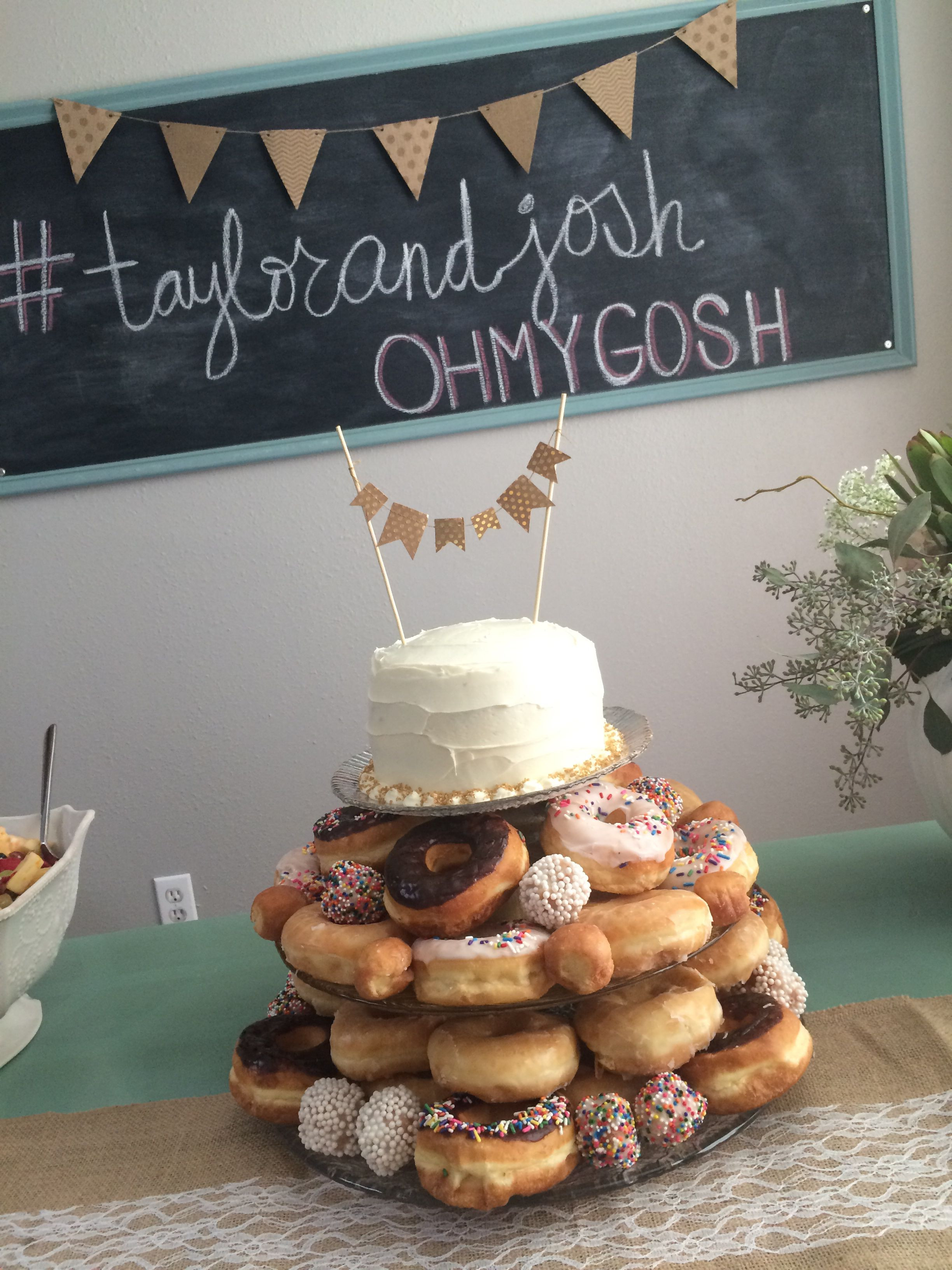 Wedding Engagement Party Ideas
 Bridal shower donut cake Wedding