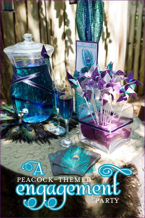 Wedding Engagement Party Ideas
 REAL PARTIES Pretty Peacock Themed Engagement Party