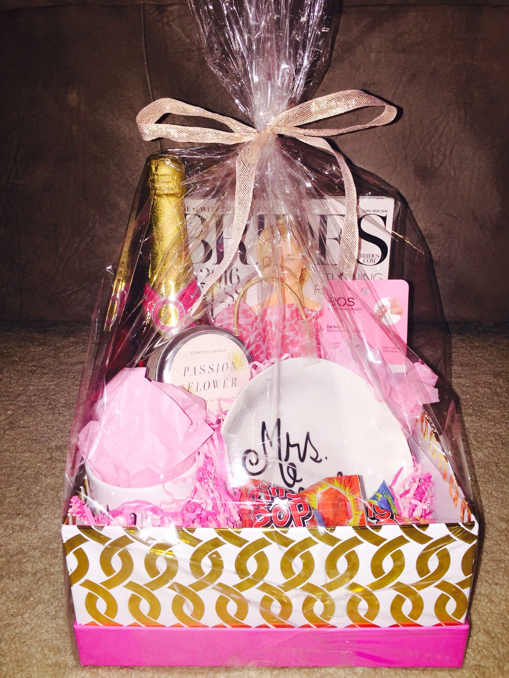 Wedding Gift Ideas For Best Friend
 Engagement t basket I made for my newly engaged best