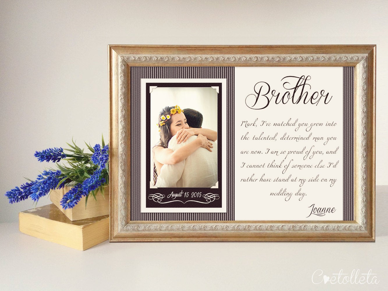 Wedding Gift Ideas For Brother
 Brother Wedding Gift Best Friend Thank You t by Cvetolleta