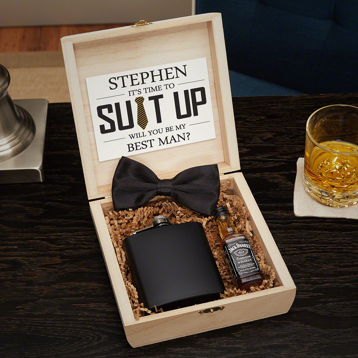 Wedding Gift Ideas For Men
 Personalized Groomsmen Gifts and Wooden Crate Set