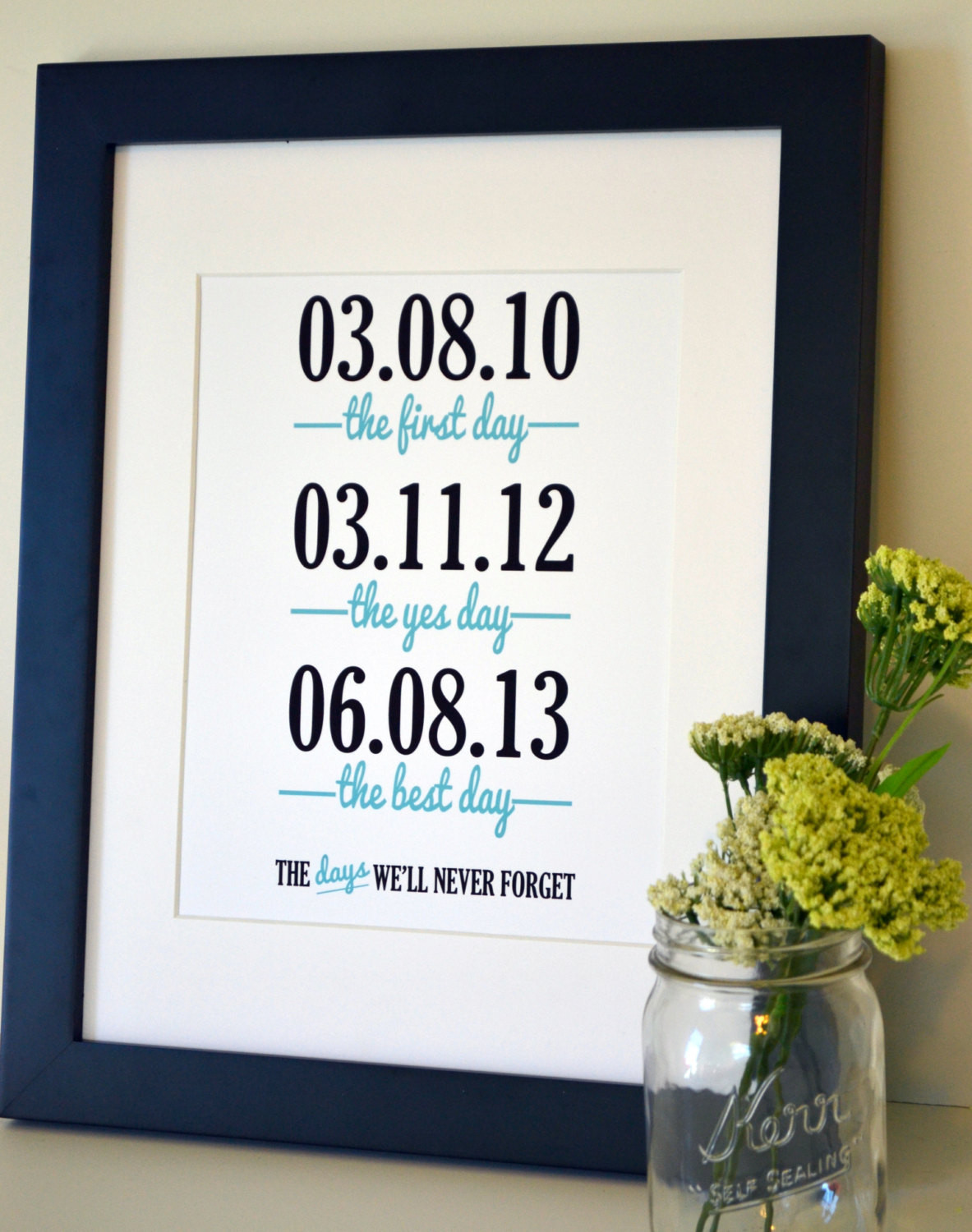 Wedding Gift Ideas For Wife
 Wedding sign print 11x14 The first day the yes day Anniversary