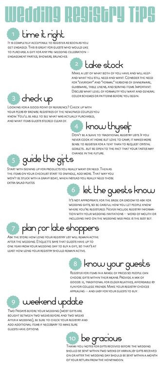 Wedding Gift Registry Ideas
 Top 25 ideas about Gift Registry on Pinterest