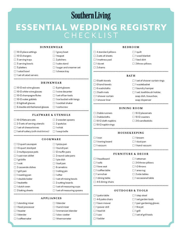 Wedding Gift Registry Ideas
 25 best ideas about Wedding registry checklist on