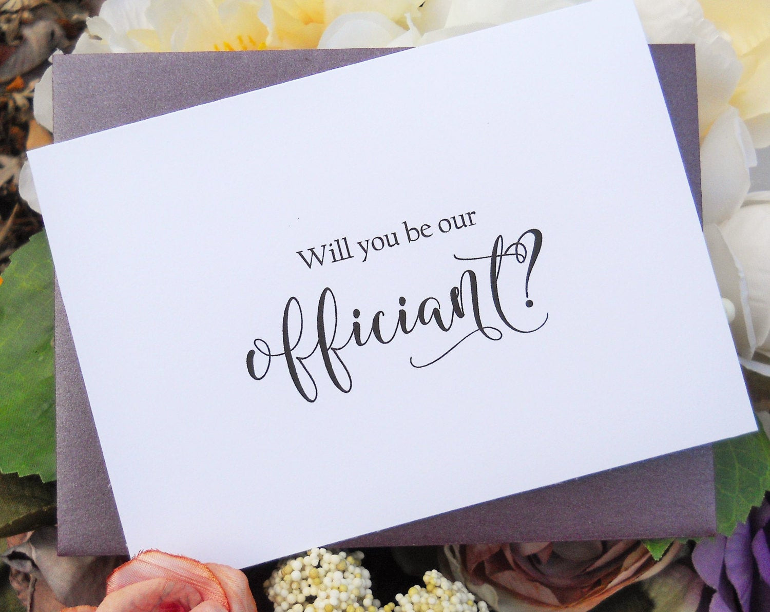 Wedding Officiant Gift Ideas
 WILL You Be Our OFFICIANT CARD ficiant Card Will You Be My