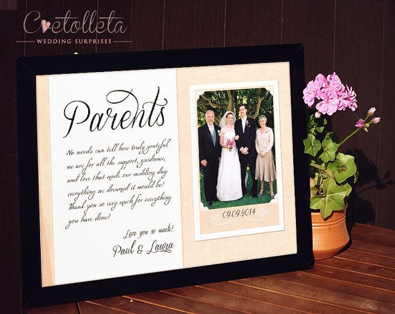 Wedding Thank You Gift Ideas For Parents
 25 best ideas about Parent wedding ts on Pinterest