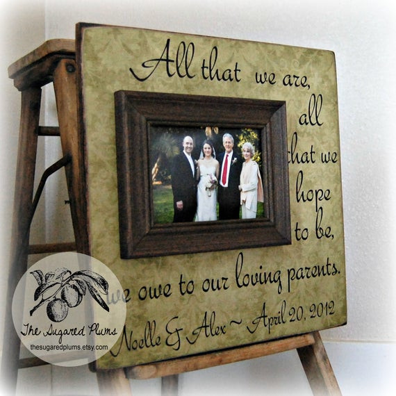 Wedding Thank You Gift Ideas For Parents
 Parents Thank You Gifts Wedding Personalized Picture Frame