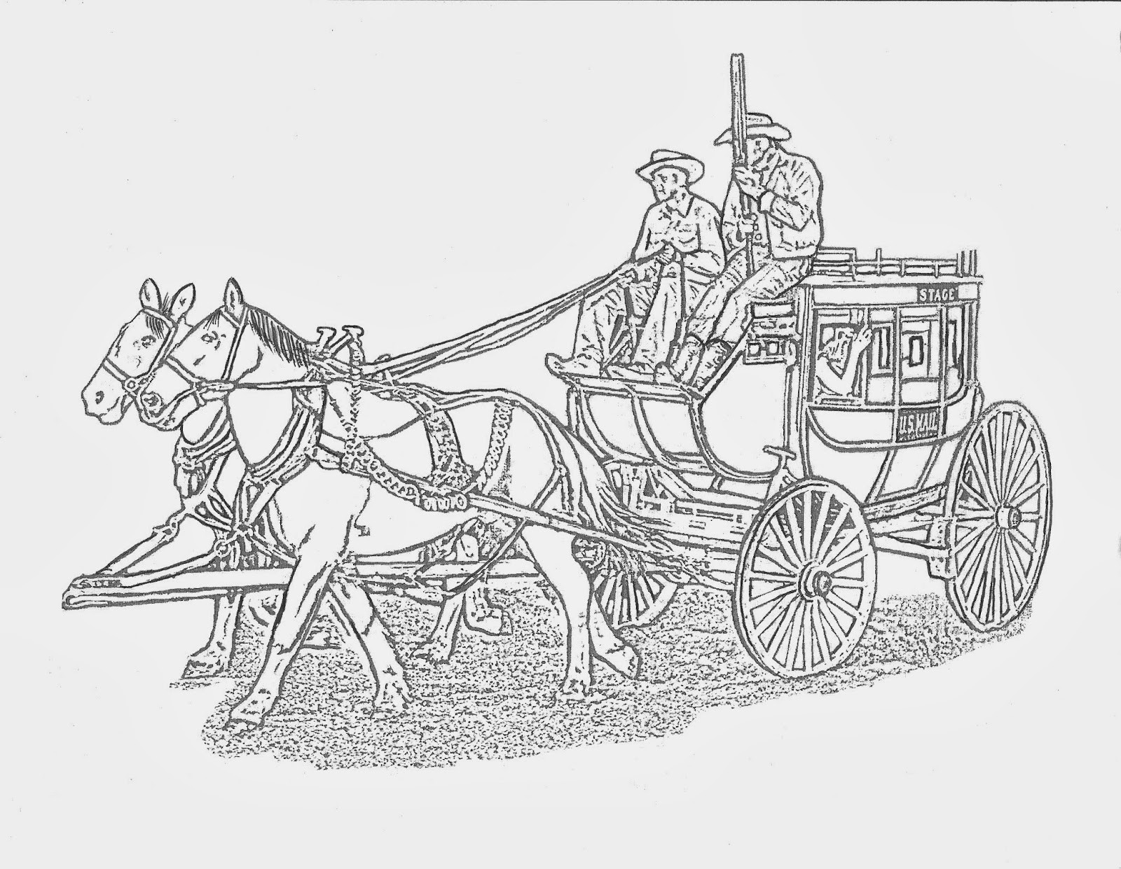 Western Coloring Pages
 WESTERN COLORING PAGES WESTERN STAGE COACH COLORING PAGE