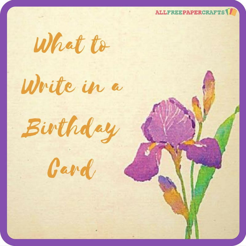What To Write In Wife'S Birthday Card
 What to Write in a Birthday Card