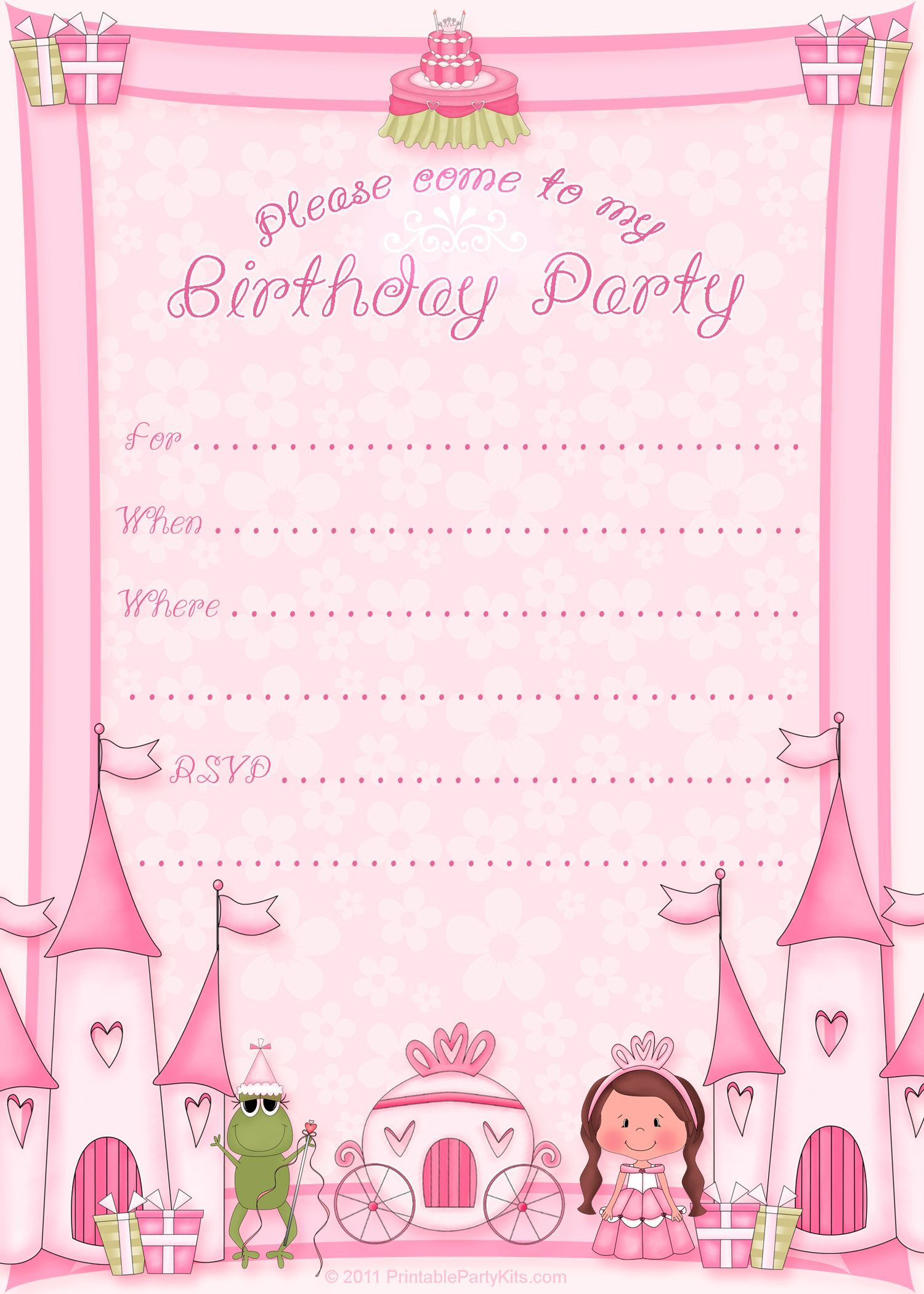 Where To Print Birthday Invitations
 Free Printable Invitation Pinned for Kidfolio the