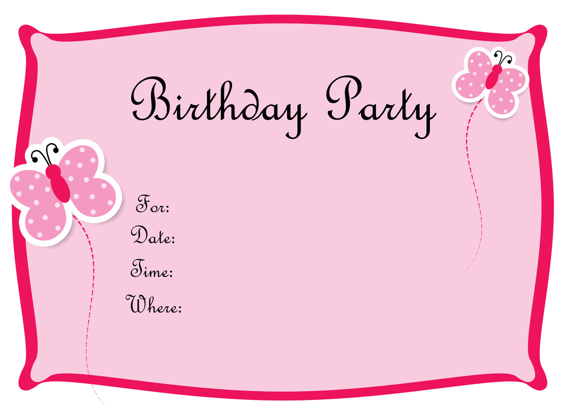 Where To Print Birthday Invitations
 Free Birthday Invitations To Print
