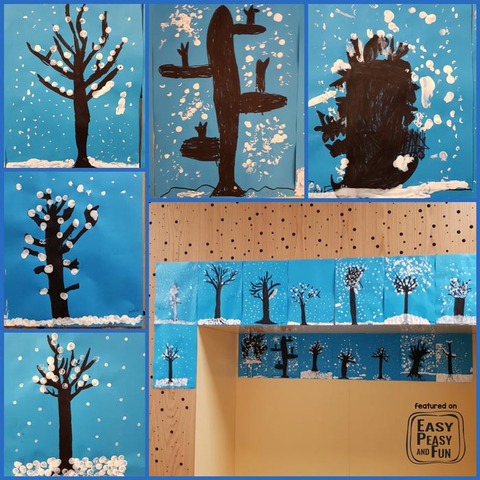Winter Art Projects For Preschoolers
 Winter Tree Finger Painting Quick Art Project for Kids