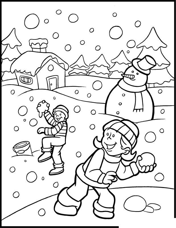Winter Coloring Pages For Kids
 winter color sheet Preschool 4 Seasons
