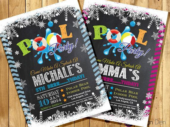 Winter Pool Party Ideas
 1000 ideas about Pool Party Birthday on Pinterest