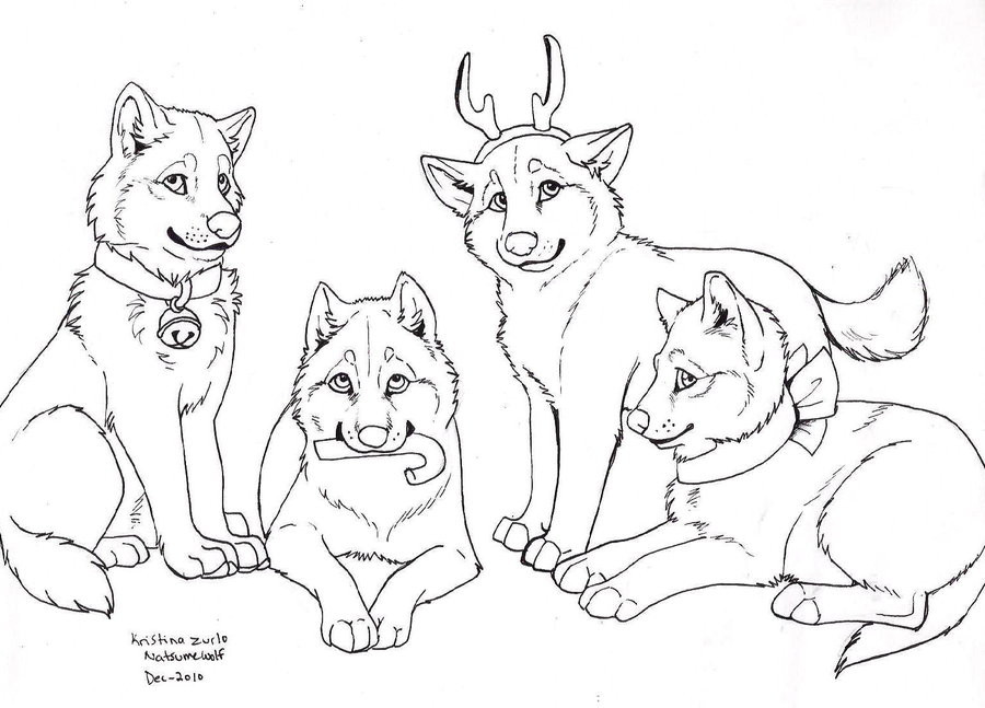 Wolf Pack Coloring Pages
 FREE Wolf Gift Lineart by NatsumeWolf on DeviantArt