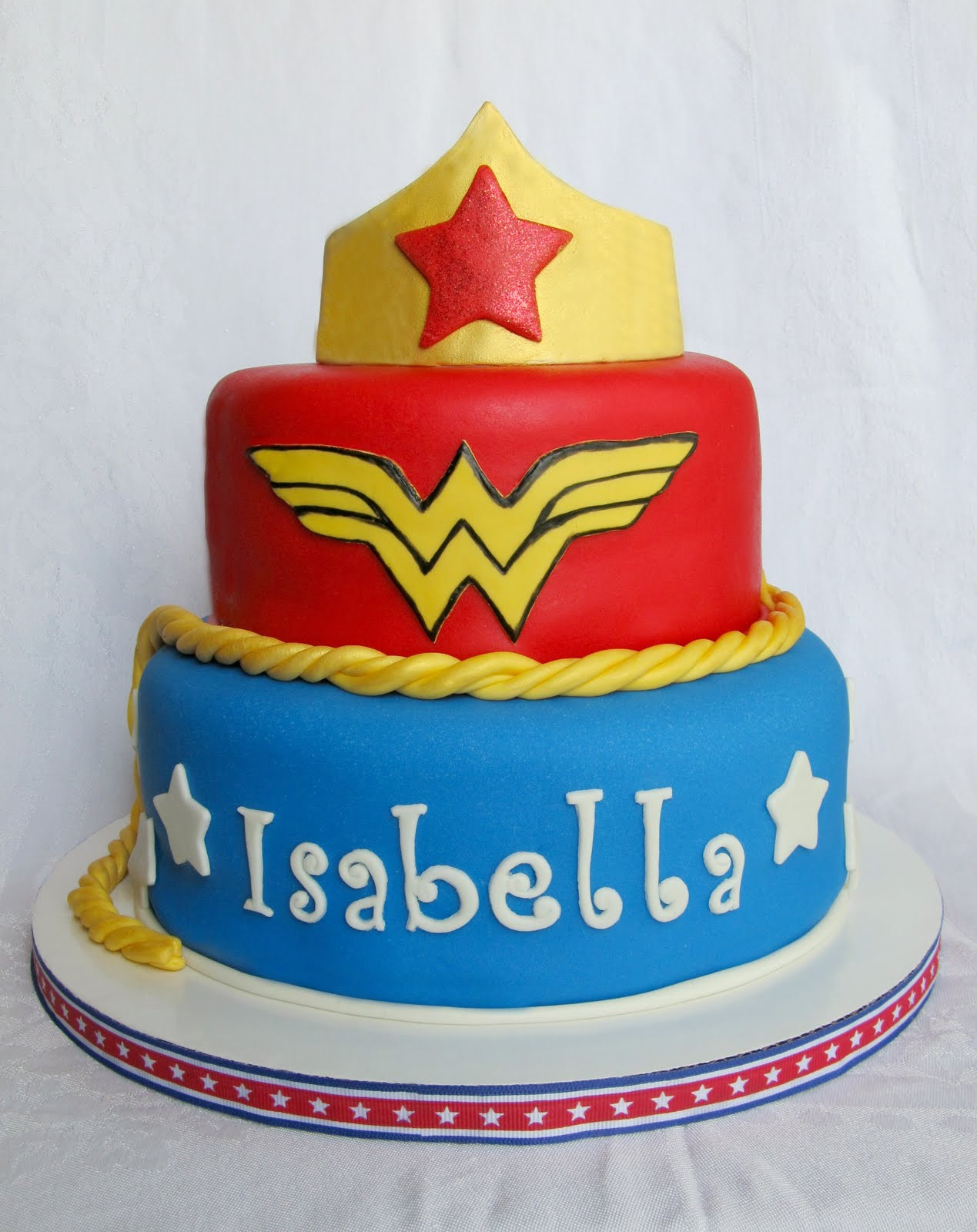 Wonder Woman Birthday Cake
 Love & Sugar Kisses Wonder Woman Cake