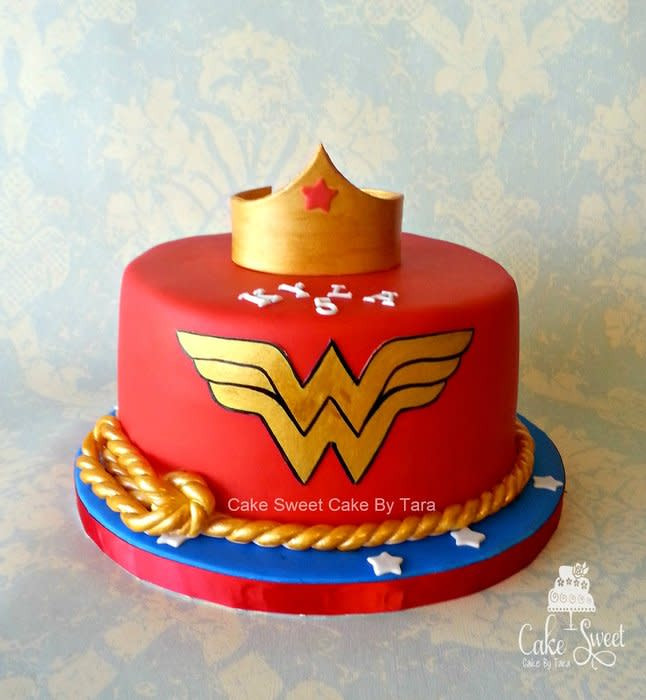 Wonder Woman Birthday Cake
 Wonder woman cake by Cake Sweet Cake By Tara CakesDecor