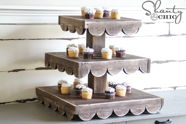Wood Cake Stand DIY
 DIY Cupcake Stand And a Giveaway Shanty 2 Chic