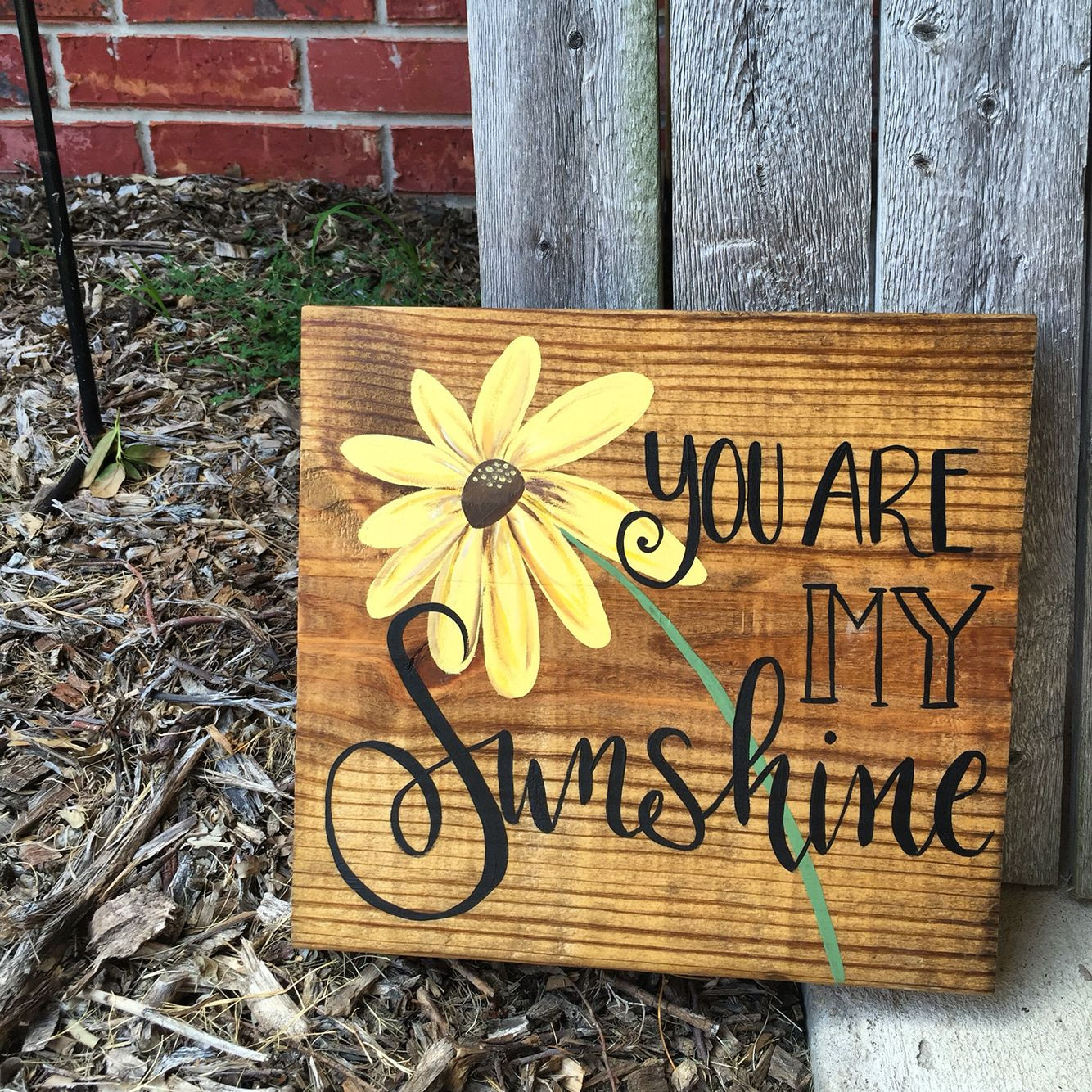 Wood Sign DIY
 You are my Sunshine Hand painted wooden sign by Wood You B