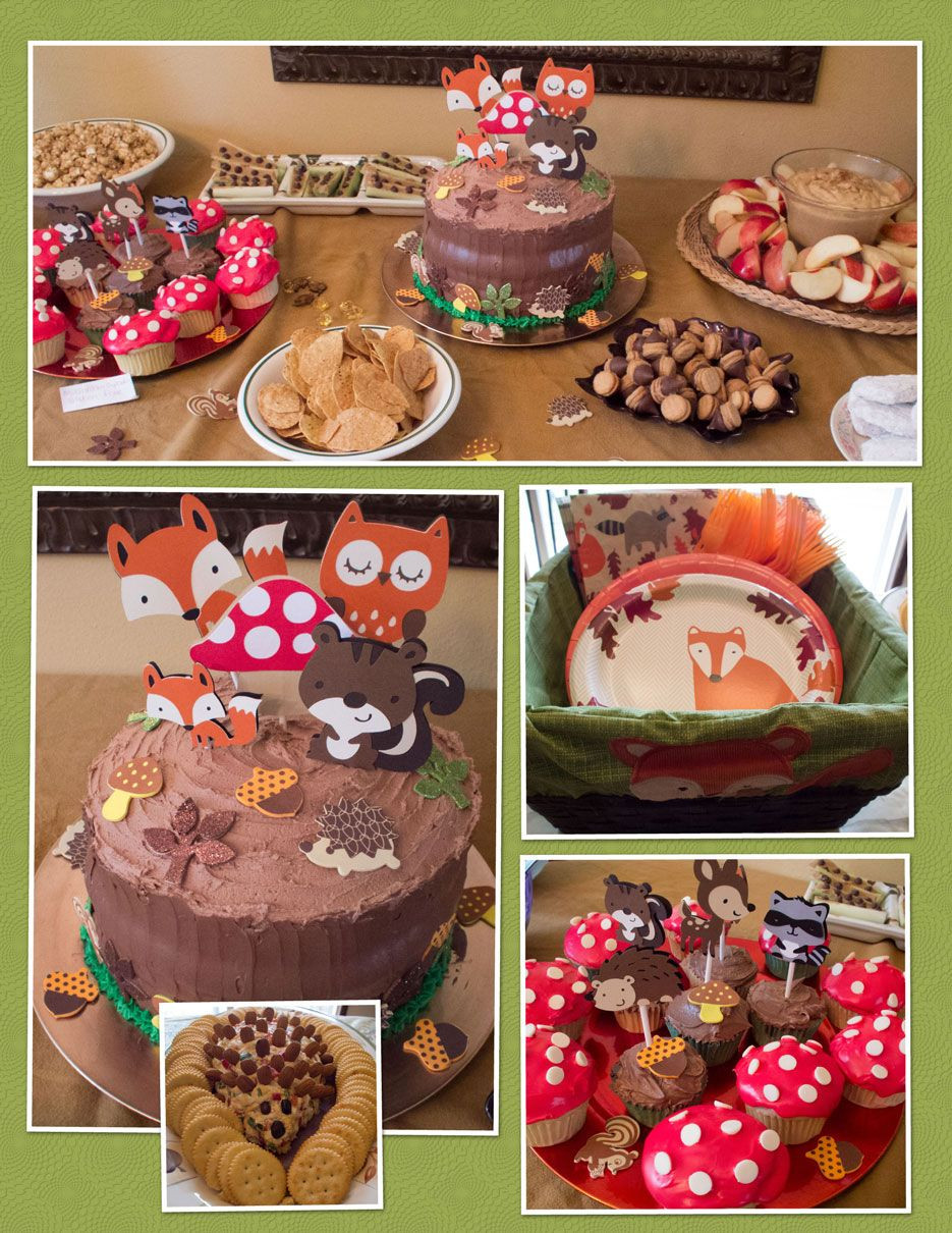 Woodland Party Food Ideas
 The food table at my daughter s Woodland themed baby