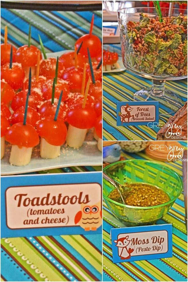 Woodland Party Food Ideas
 Woodland Themed Boy Baby Shower Spaceships and Laser Beams