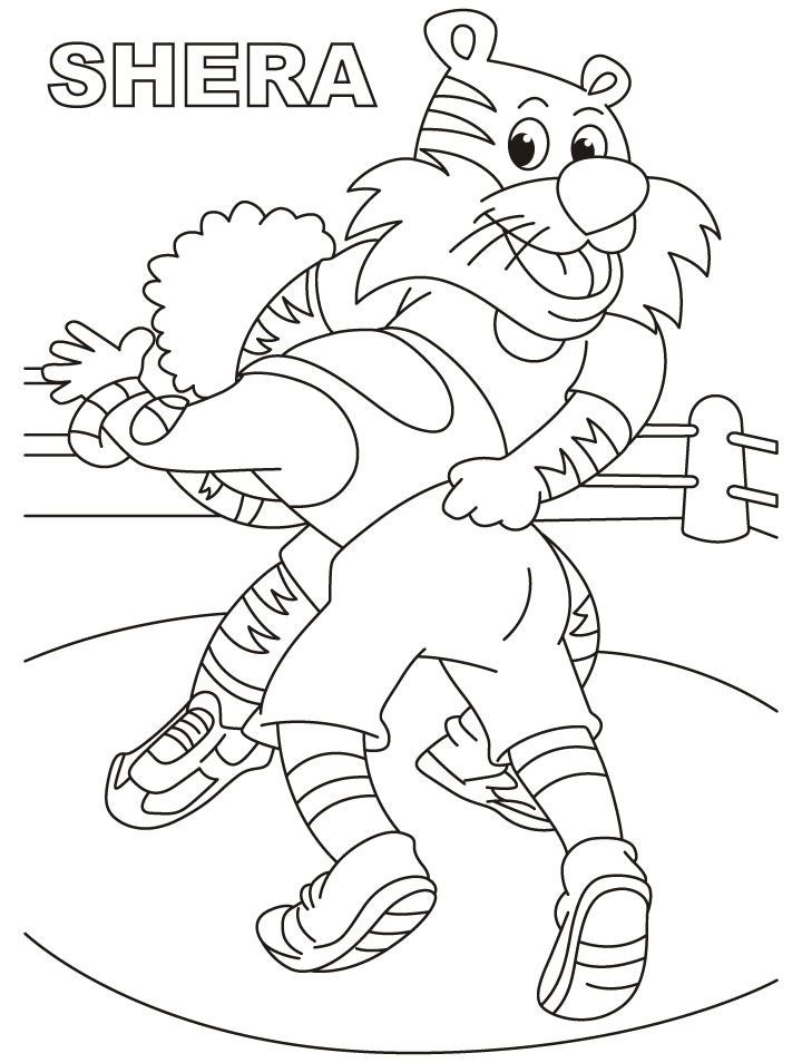 Wrestling Coloring Pages
 Wrestling Coloring Page Coloring Home