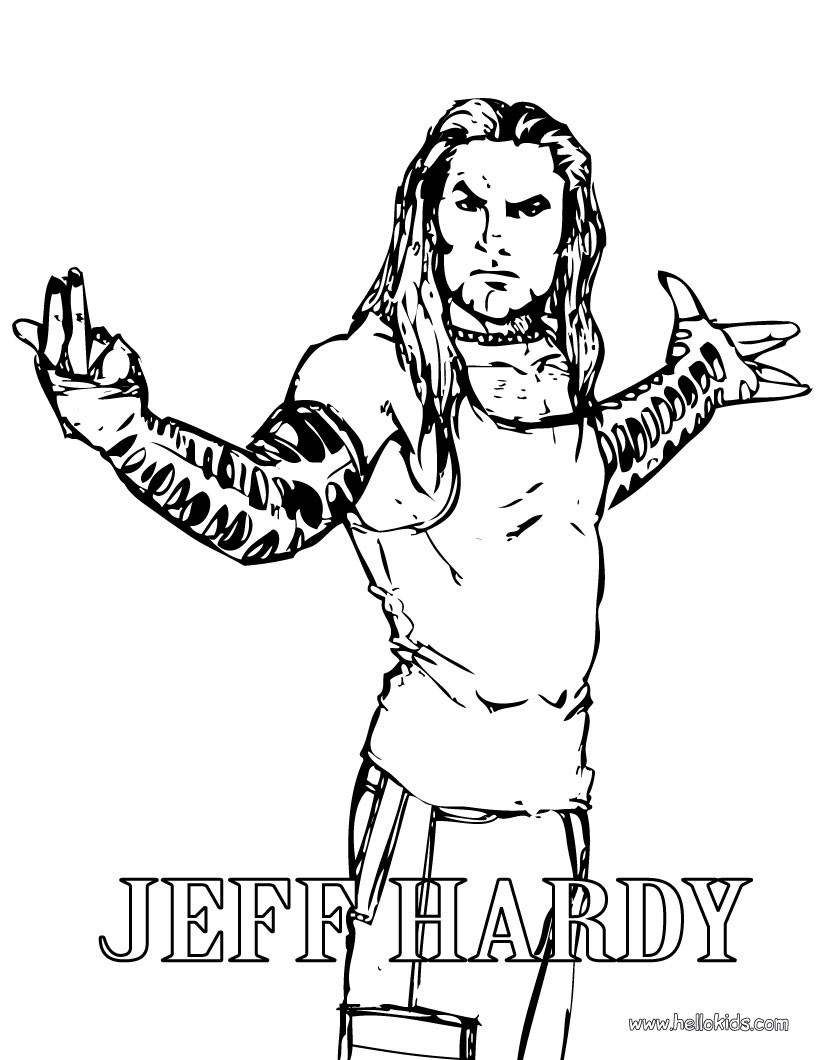 Wrestling Coloring Pages
 Jeff hardy wrestling coloring pages Hellokids