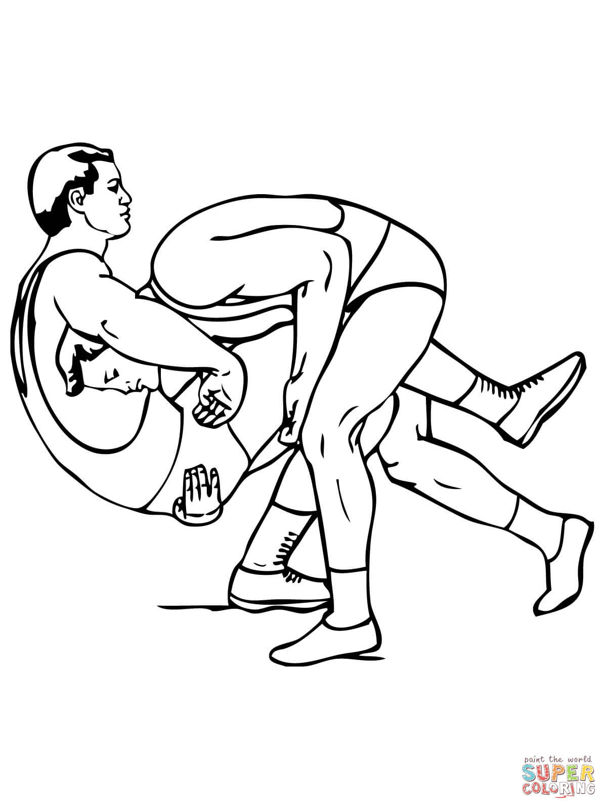 Wrestling Coloring Pages
 Freestyle Wrestling coloring page