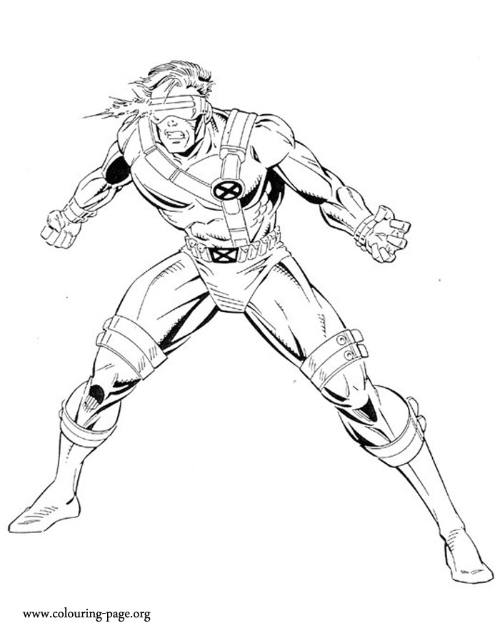 X-Men Coloring Pages
 X Men Cyclops coloring page