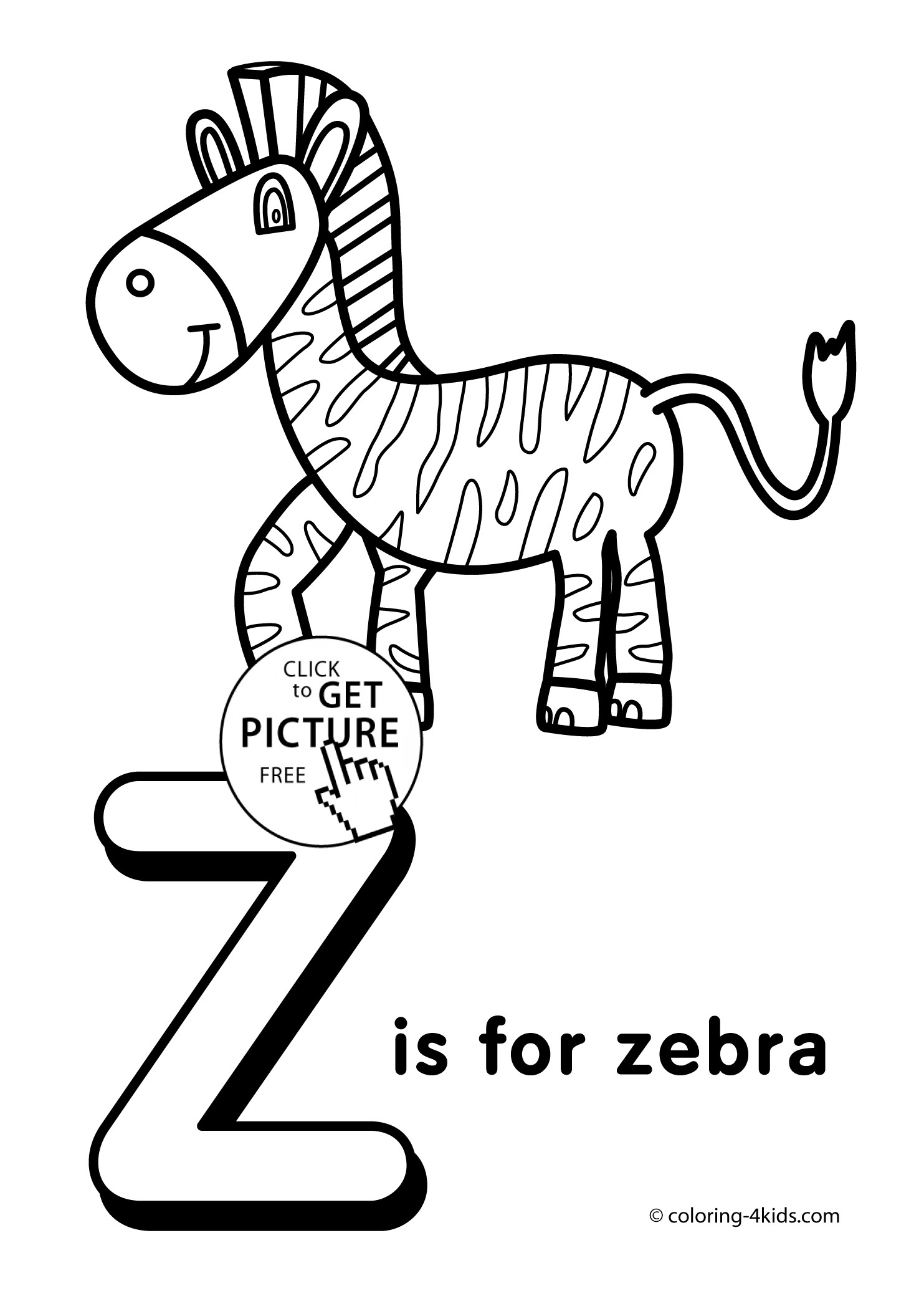 Z Coloring Pages
 Letter Z coloring pages of alphabet Z letter words for