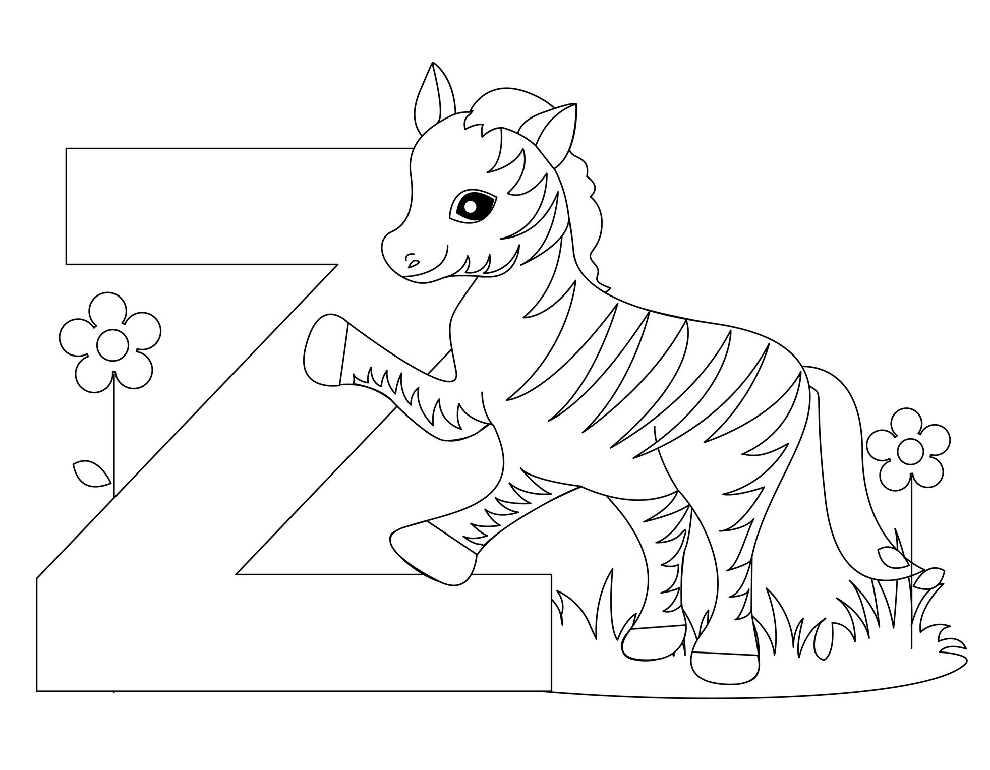 Z Coloring Pages
 Free Printable Alphabet Coloring Pages for Kids Best