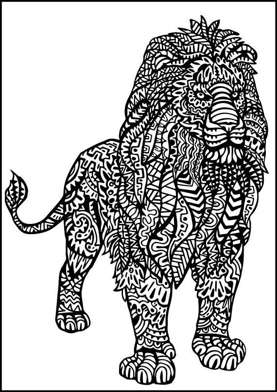 Zentangle Coloring Sheets For Boys
 1086 best Adult Colouring Animals Zentangles images on