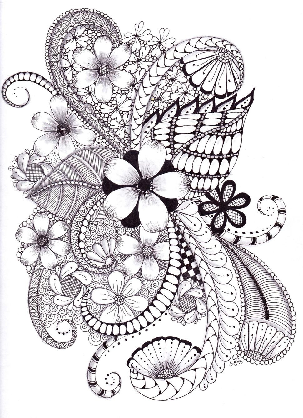 Zentangle Coloring Sheets For Boys
 Zentangle doodle Zentangle Coloring Pages