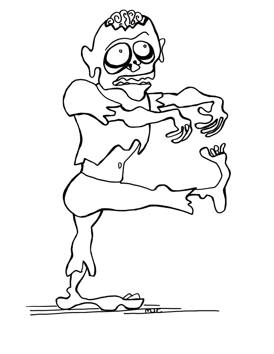 Zombie Printable Coloring Pages
 Free Printable Zombies Coloring Pages For Kids