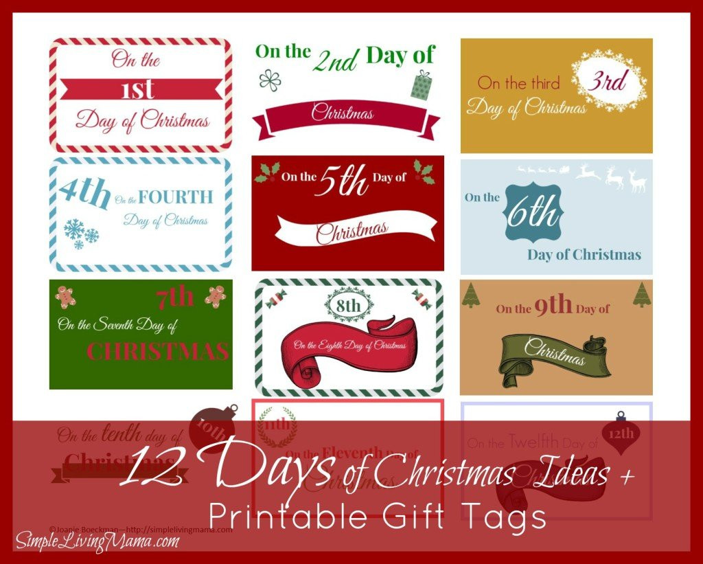 12 Days Of Christmas Gift Ideas For Boyfriend
 The 12 Days of Christmas Ideas Printable Gift Tags