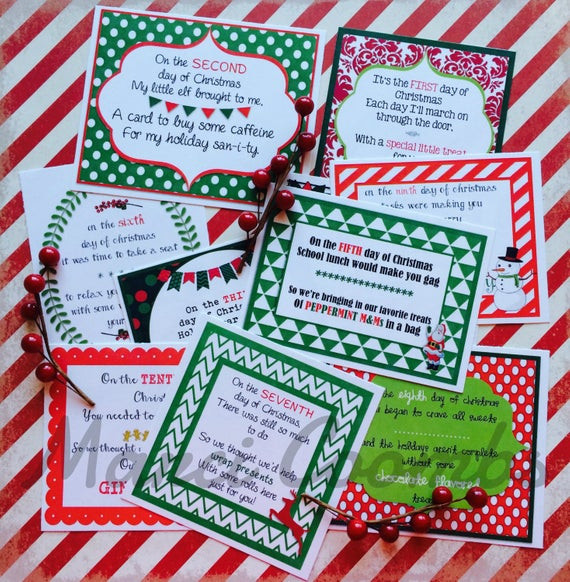 12 Days Of Christmas Gift Ideas For Friends
 12 Days of Christmas Printable Tags Labels for Teachers