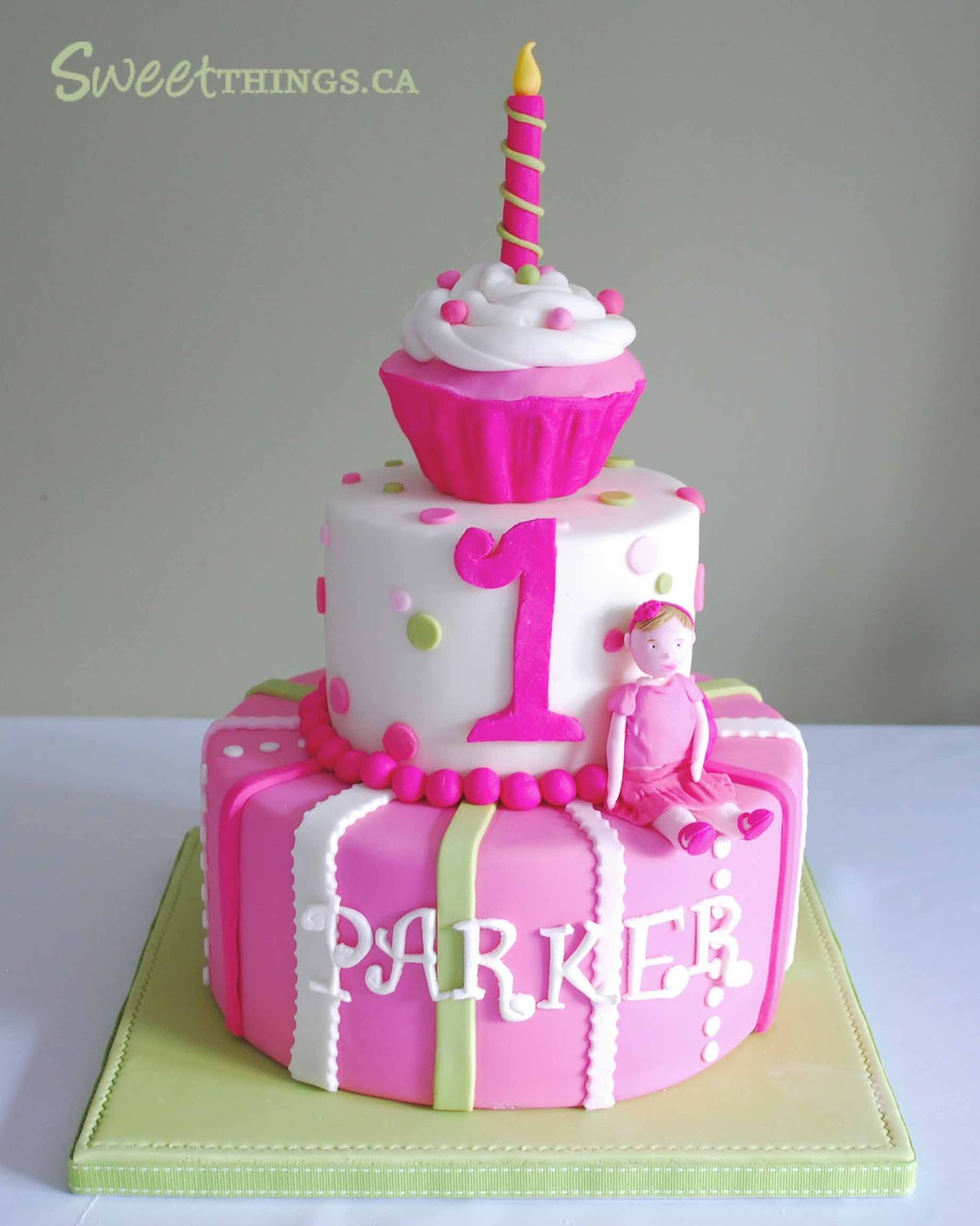 1St Birthday Cake Girl
 SweetThings Colorful 1st Birthday Cake
