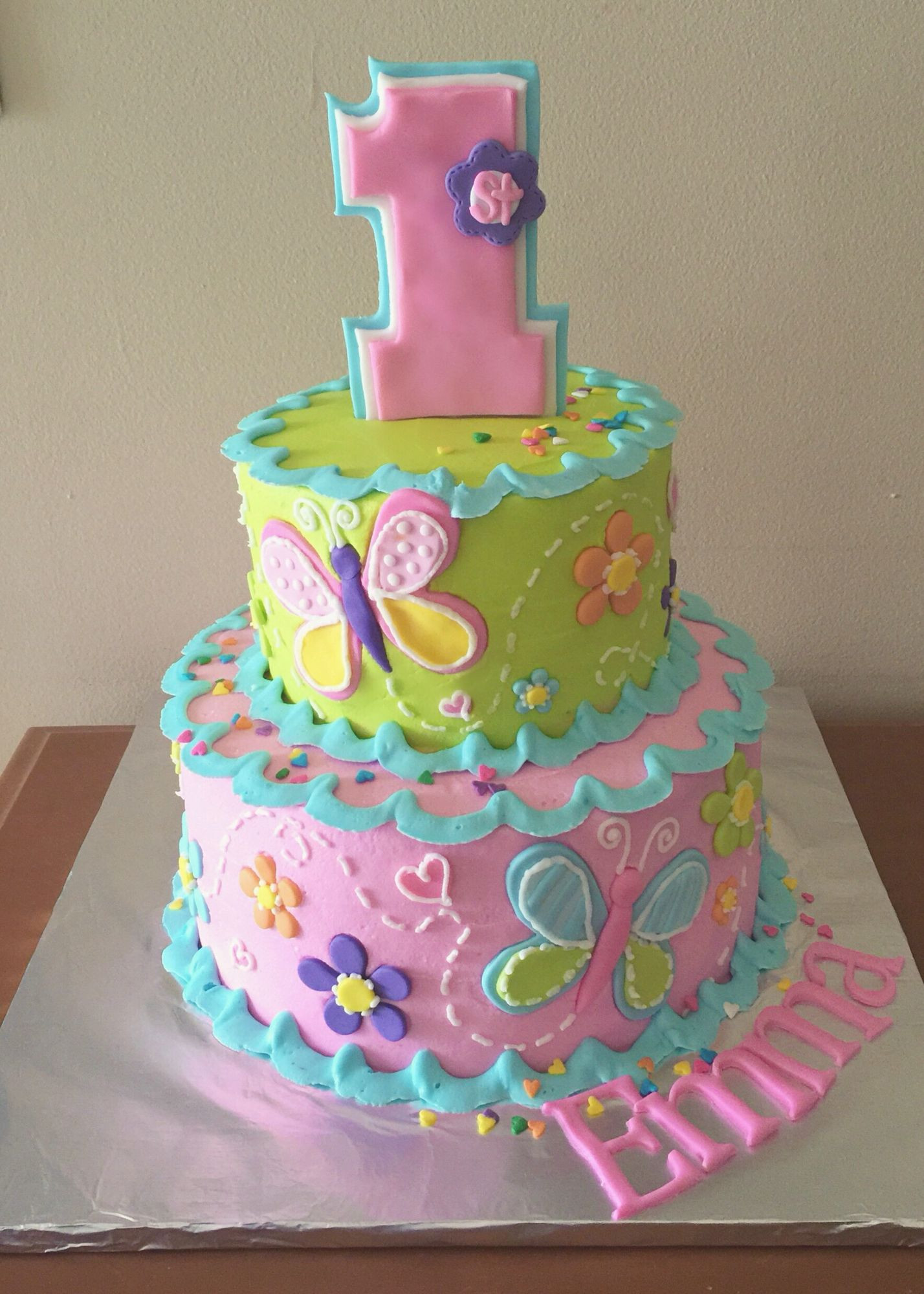 1St Birthday Cake Girl
 1st birthday cake for a girl My Own Cakes