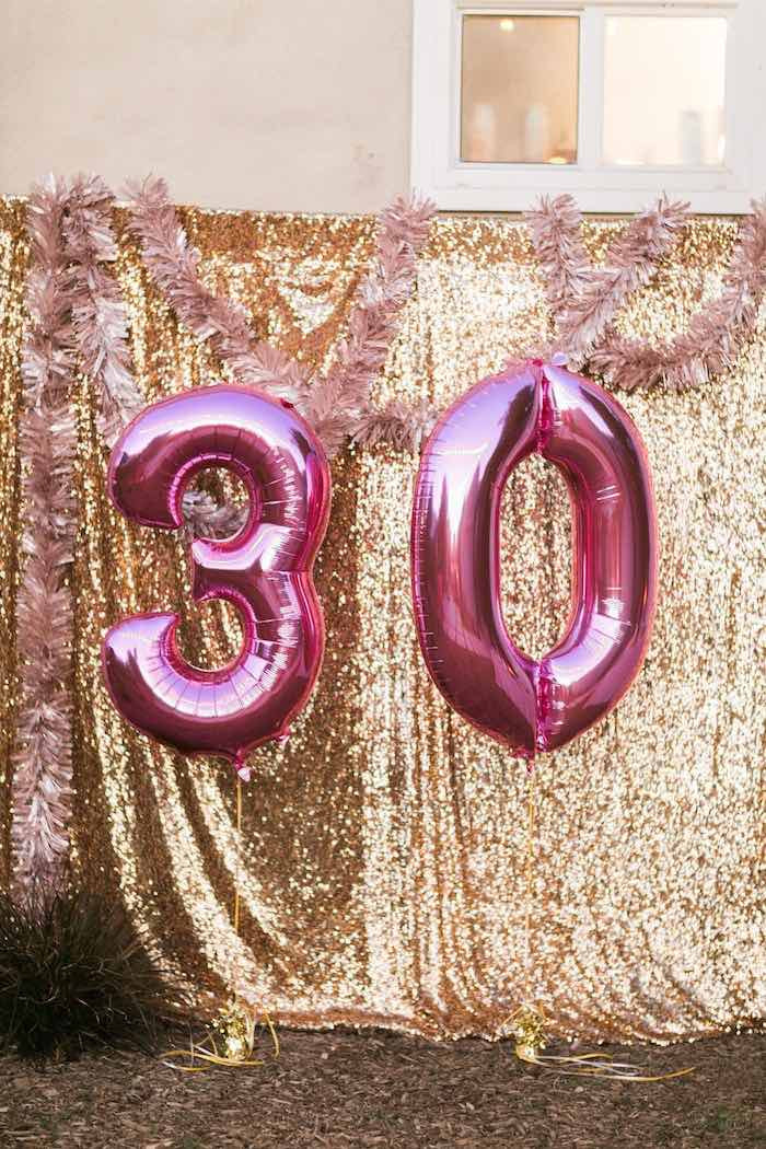 30 Birthday Decorations
 Kara s Party Ideas Sparkly 30th Birthday Bash