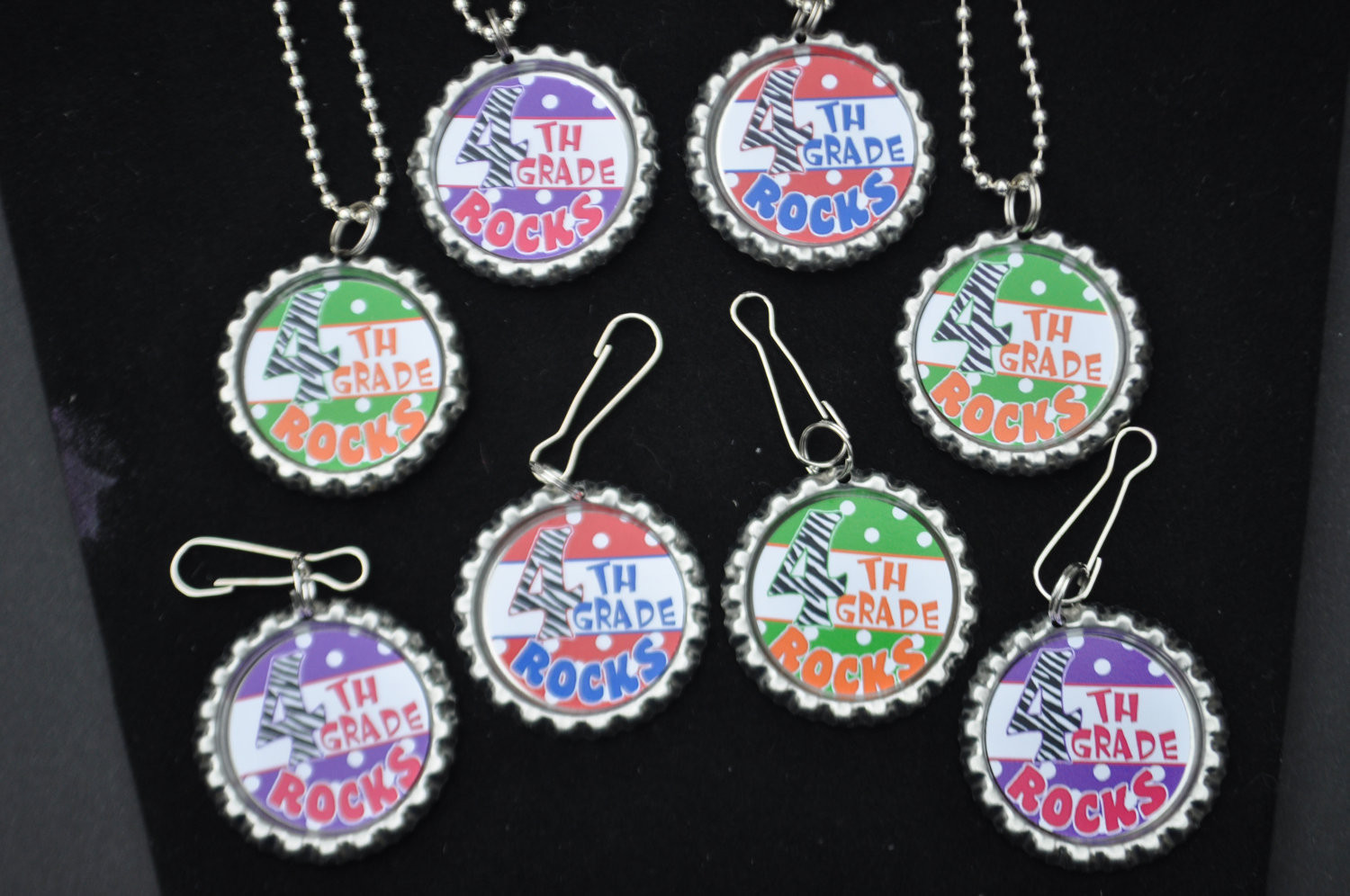 4Th Grade Christmas Party Ideas
 4 Fourth Grade Bottlecap Necklace or Zipper Pull DIY Kits 4th