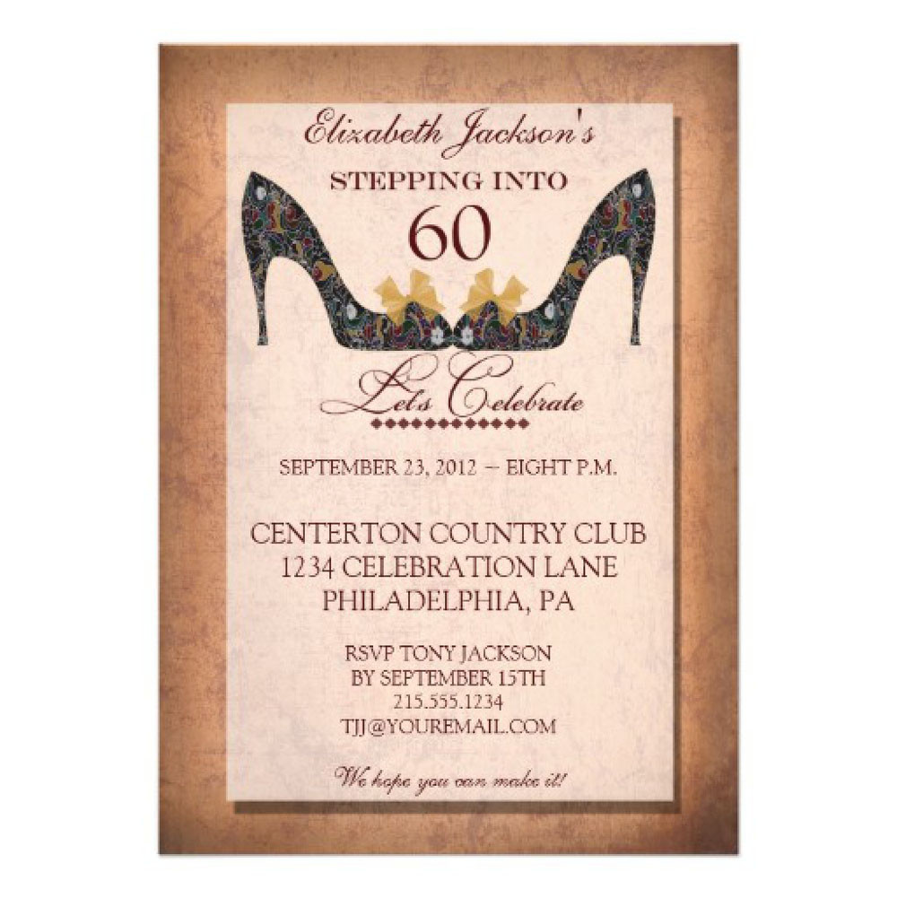 60Th Birthday Invitation Ideas
 20 Ideas 60th birthday party invitations Card Templates