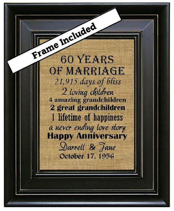 60Th Wedding Anniversary Gift Ideas For Parents
 17 Best ideas about 60th Anniversary on Pinterest