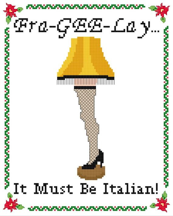 A Christmas Story Lamp Quote
 A Christmas Story Leg Lamp Inspired Cross Stitch PATTERN