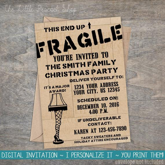 A Christmas Story Party Ideas
 Items similar to A Christmas Story Invitation