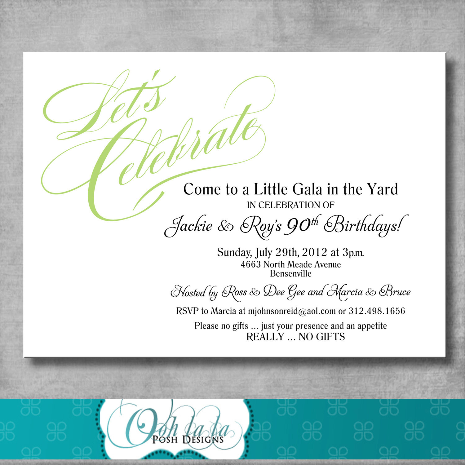 Adult Birthday Party Invitations
 Printable Adult Birthday Party Invitation by